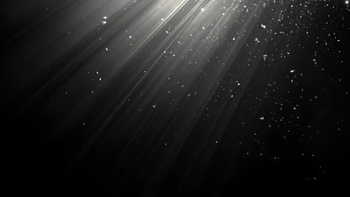 Volumetric light rays with suspended dust particles in void