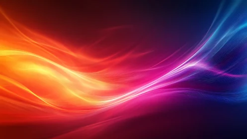 Luminous energy waves in vibrant abstract gradient flow.