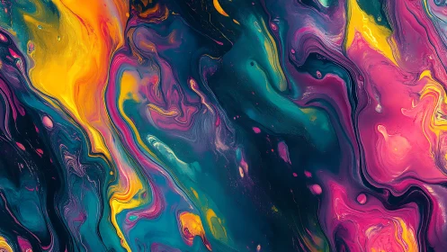 Color rivers swirling through a dreamy abstract horizon.
