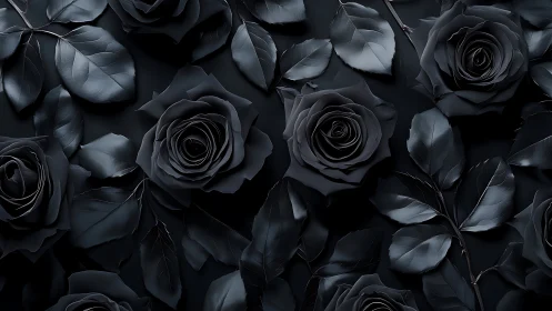 Monochromatic Rose Arrangement with Layered Petal Geometry and Sculptural Depth