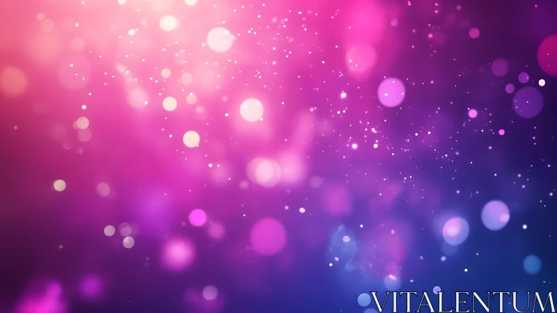 Vibrant pink and purple bokeh lights abstract digital background.