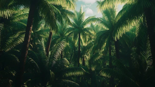 Sunlit Palm Grove Sanctuary.