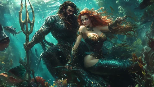 Undersea guardians drift through a glowing coral kingdom.