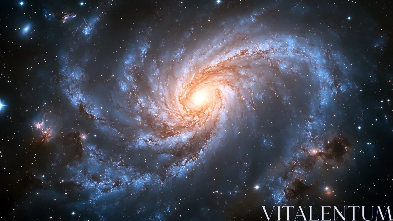 Barred spiral galaxy core glows amid high-contrast star fields