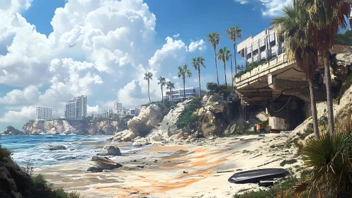 Clifftop Oasis: Where Concrete Meets Crashing Waves Below