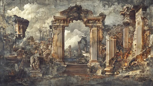 Silent sunlit ruins welcoming curious daydreamers.