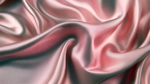 Soft blush satin waves folding into dreamy light.
