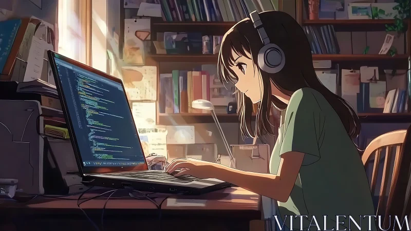 Night-coded melodies with a headphone-wrapped heroine.