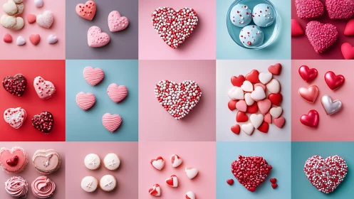 Candy Hearts Explosion: Love's Syrupy Symphony in Pastel Paradise