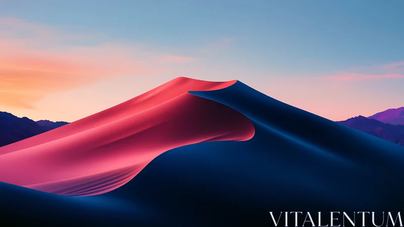 Neon desert dunes glide like liquid light at pastel dawn