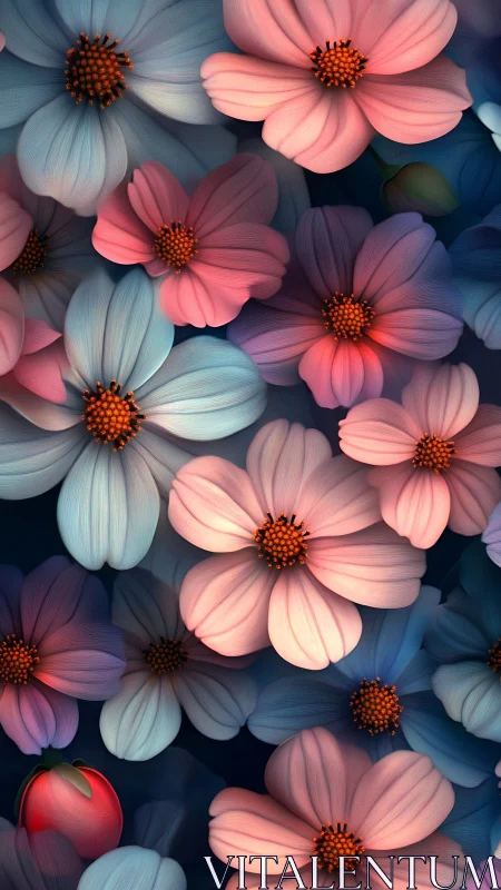 Blooming Paradise: Cosmos Flowers in Serene Harmony.