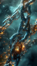 Glowing Chains of Frozen Fire: Digital Bonds Ablaze.