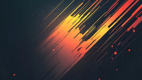 Dynamic abstract streaks in fiery colors, modern digital art.