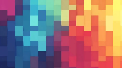 Colorful Geometric Abstract Art with Gradient Blocks Pattern.