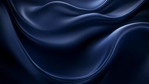 Elegant dark blue silk waves abstract digital background.