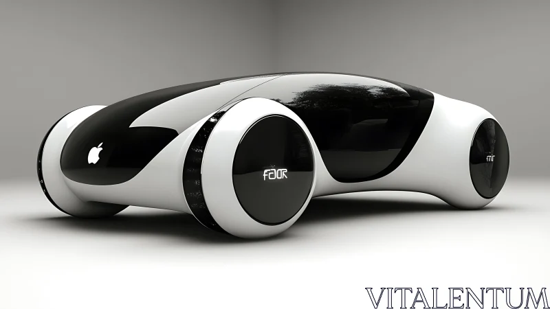 Futuristic concept vehicle render shows low-profile pod design