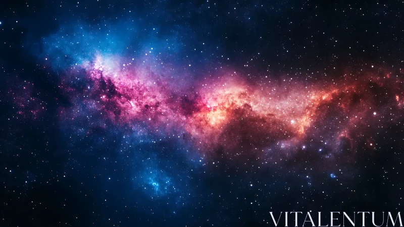 Stellar nebula band across star-dense deep space field.