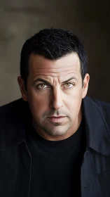 Intense close-up portrait captures a man in dramatic light