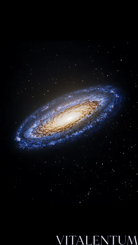 Gently glowing spiral galaxy drifting through quiet starlight.