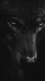 Monochrome lupine close-up with dramatic low-key lighting.