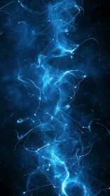 Star-threaded nebula spine weaving electric blue quiet.