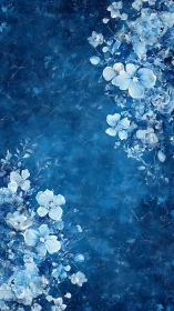 Whispered Blues: Petals Blooming Through Forgotten Dreams.