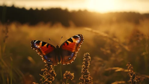Backlit butterfly wings transmit warm spectra in shallow depth