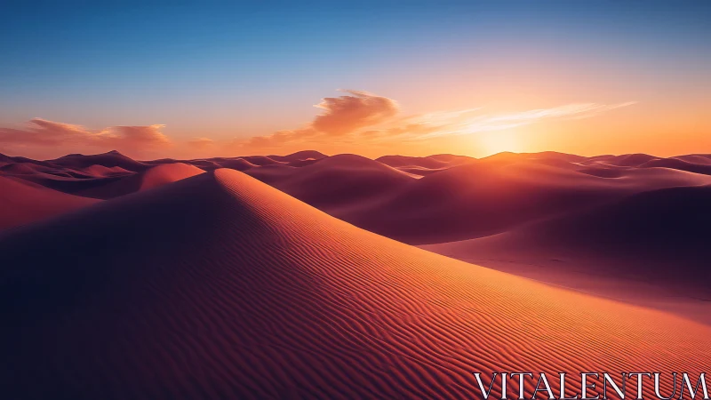 Sunlit dune topology with low-angle raking light and fine aeolian ripples