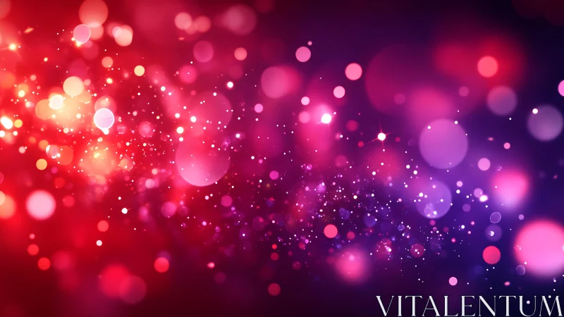 Vibrant Bokeh Lights Abstract Background in Red and Purple Tones.