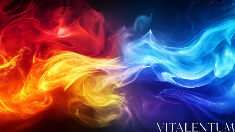 Opposing Energies Collision: Incandescent Fire and Glacial Light Dynamics