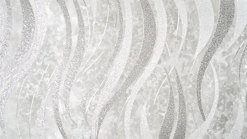 Soft silver waves drifting across a frosted canvas.