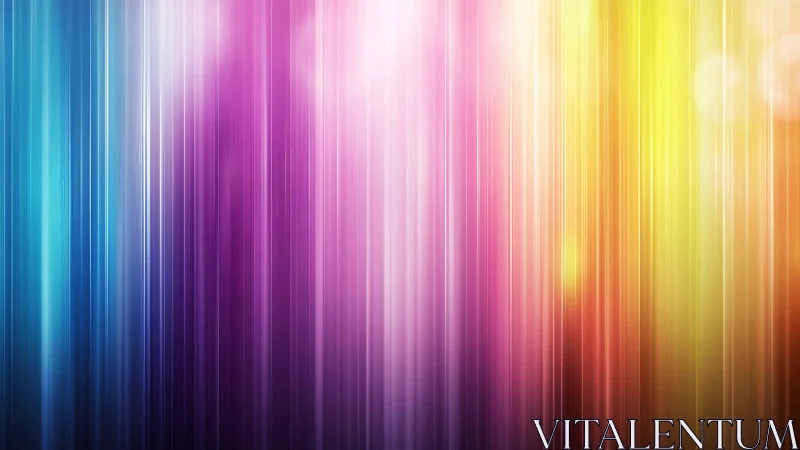 Vertical gradient light streaks form multicolor abstract field