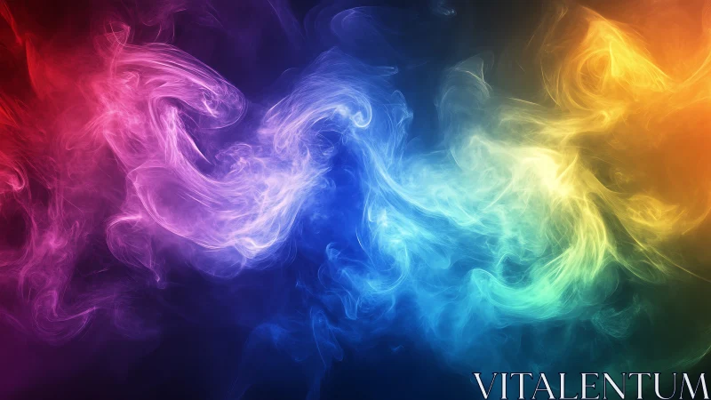 Radiant spectrum nebula swirling across dark void space.