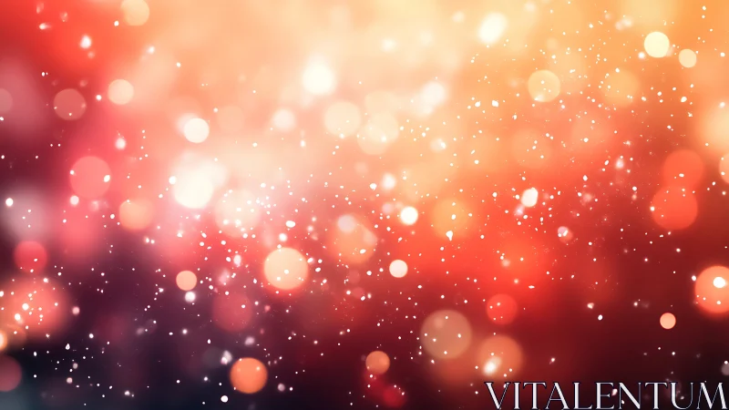 Glowing bokeh embers drift like quiet fireworks in dusk air