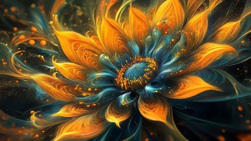 Solar petals whirl into a cosmic bloom of molten light