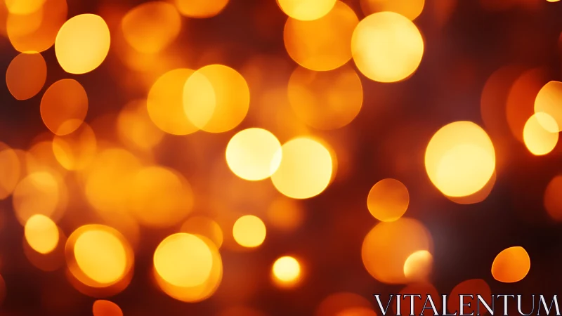 Warm golden bokeh lights abstract background, soft focus effect.