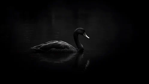 Solitary Grace: A Swan's Peaceful Moment in Stillness