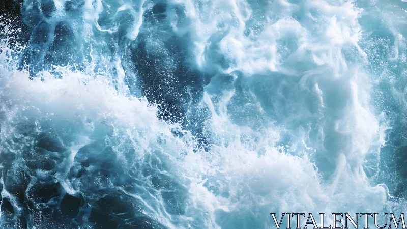 Photorealistic turbulent sea foam with dynamic tonal contrast.