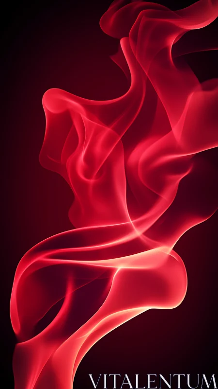 Red luminous smoke abstraction over deep crimson field.