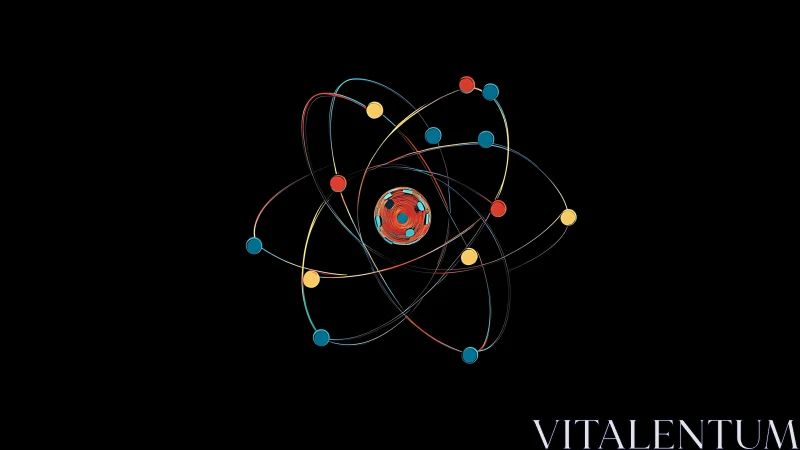 Orbiting electrons sketch a neon ballet around atomic heart