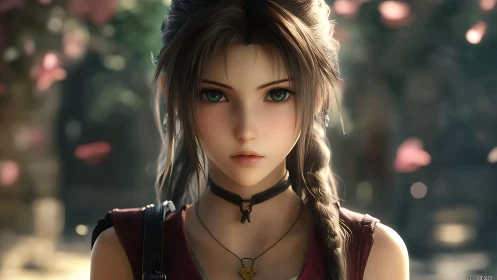 Soft sunlight frames a calm girl with gentle, steady eyes