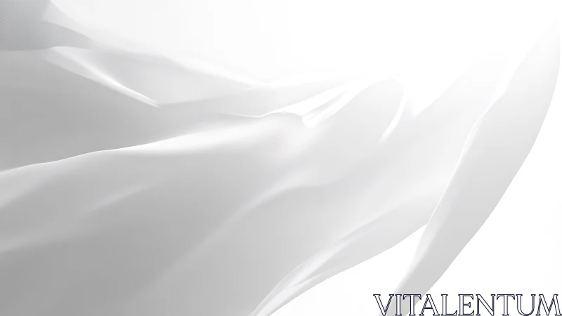 Flowing white silk fabric abstract minimal background illustration.