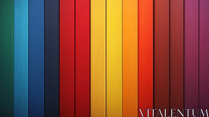 Vertical spectrum panels in saturated rainbow color alignment.