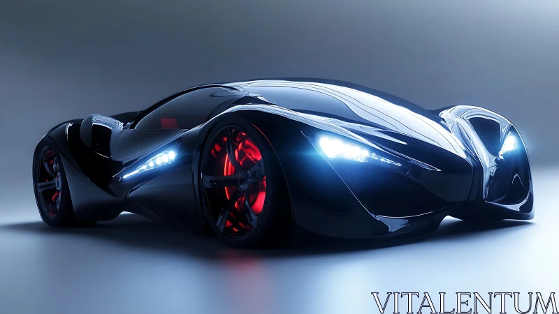 Midnight hypercar prowls the studio like liquid chrome lightning