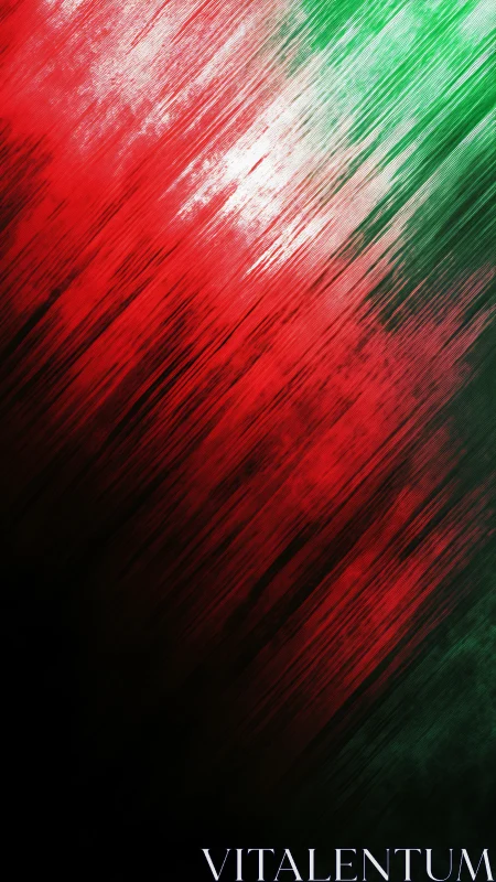 Diagonal abstract streaks in red, white, green gradient