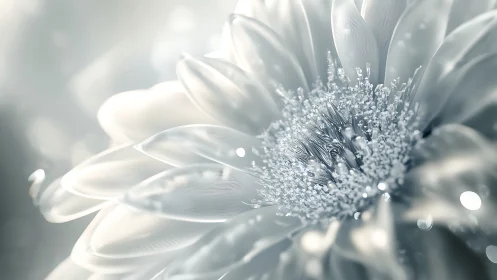 Crystallized Petals Glistening in Frost-Kissed Daylight