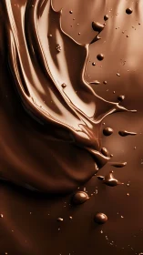 Rich molten chocolate splash with glossy liquid motion