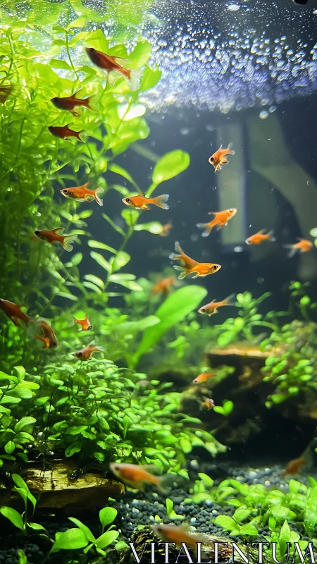Tiny ember fish drift through a glowing underwater garden.