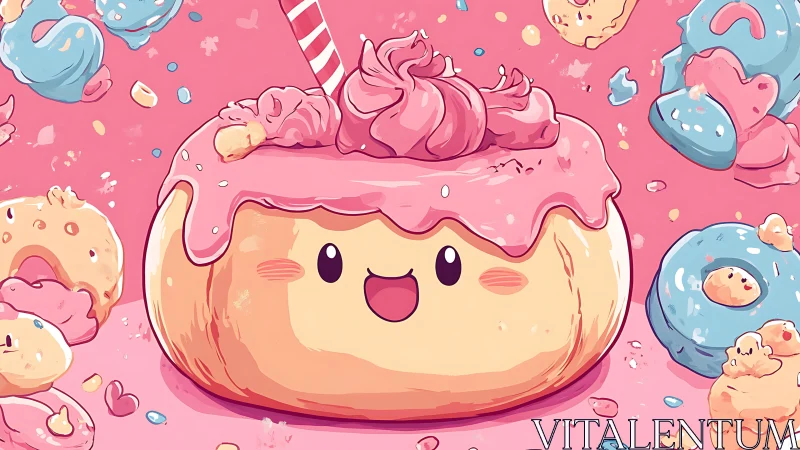 Joyful Cake Character's Sweet Dream Adventure.