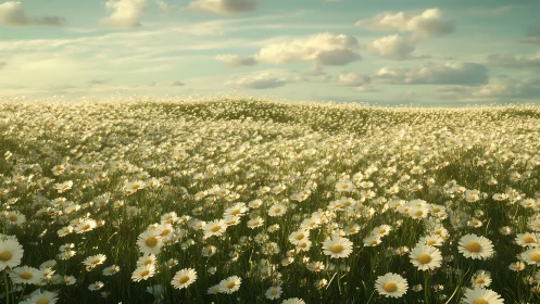 Endless daisies quietly rehearse their midsummer skyward waltz